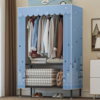 柜族人布衣柜家用卧室组装柜子出租房用大衣橱结实耐用简约现代布衣柜