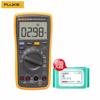 福禄克（FLUKE） F18B+ 数字万用表 掌上型多用表 自动量程 仪器仪表 1年维保