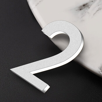 亚克力创意水晶字英文贴纸简约自粘门贴家用宾馆宿舍公寓指示 银色