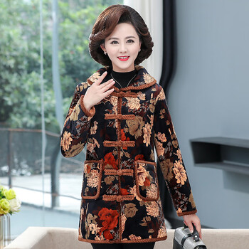 棉衣复古棉袄时尚中老年人女装妈妈60-80岁老太太婆婆穿的上衣服装