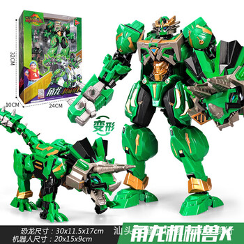 龙魂觉醒变形恐龙机械兽暴龙机器人金刚套装儿童玩具 6688-30角龙x