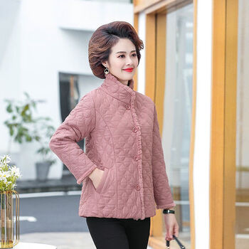 百丽驼美士balitomms妈妈装冬季新款长袖休闲棉衣外套大码遮肚减龄