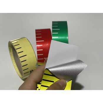 欢奇定制罐体刻度尺标识贴 自粘反光膜液位标尺 不干胶水位贴纸软标签