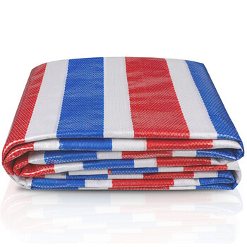 源兴(yuanxing)三色彩条布雨布加厚遮阳盖雨棚布工地防雨布防水帆布