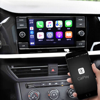 大众1923款新宝来朗逸pluspolocarplay原厂原装导航一体机mib主机安装