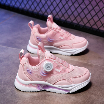 【高品质】潮童旺 2022新品夏季公版童鞋网面旋转扣女童鞋 粉色 32码