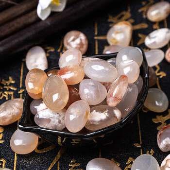 可狄石雨花石原石天然鱼缸鹅软石卵石彩色石头造景樱花玛瑙五彩石