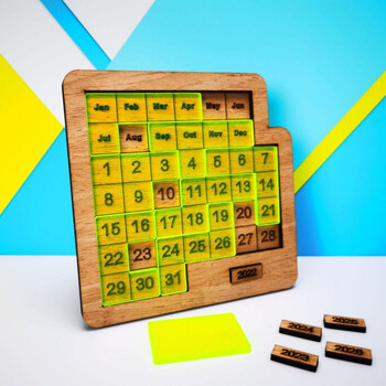 日历拼图中文puzzle日历时间拼图6岁以上幼儿木质制平图带日期中文高