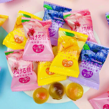 xywlkj小牛顿爆浆果汁软糖混合水果味夹心高颜值婚庆散装喜糖果商用