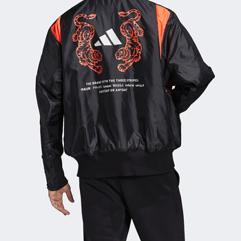 外套fm1537 fk0976「虎标黑橙两面穿」 xs>阿迪达斯(adidas)>夹克