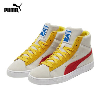puma彪马休闲鞋男女鞋2021秋季新款撞色高帮板鞋轻便运动鞋380205黄色