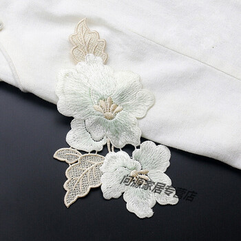 北极象衣服缝补贴玉兰花对花布贴重工蕾丝刺绣花补衣服贴花装饰补丁贴