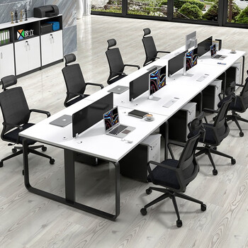 鑫致立办公桌椅组合办公家具屏风工作卡座工位简约现代电脑桌椅套装八