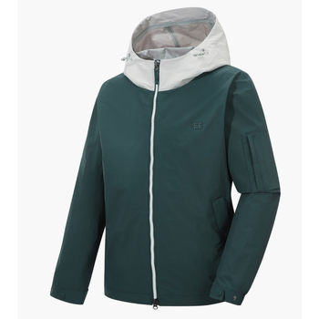 kolonsport23年kl款男士休闲连帽冲锋衣夹克防水外套灰绿色ggrgreish