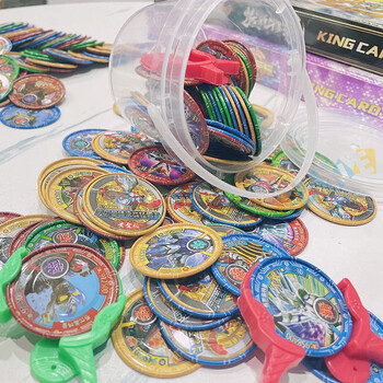简萃 奥特曼圆卡片 战斗币塑料圆形防水加厚烫金卡圆卡儿童游戏卡牌