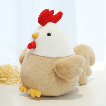 布娃娃公仔8寸抓机娃娃小号结婚礼玩偶毛绒玩具夹娃娃机 小公鸡24厘米