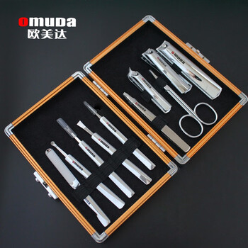 欧美达omuda美甲工具套装10件修甲美妆指甲刀套装送女友礼品生日礼物