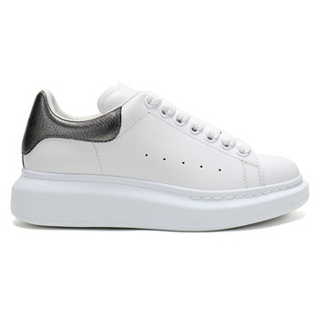 mcqueen 亚历山大·麦昆 女士白色银尾小白鞋休闲鞋 白色银尾553770