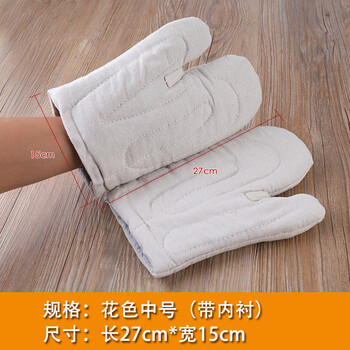 烤箱手套防烫加厚烘培耐高温厨房家用微波炉隔热防烫烤炉专用手套麻布