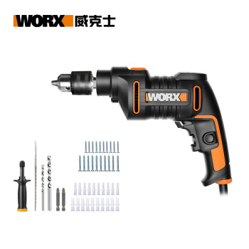 威克士(WORX)家用冲击钻WX317.1 冲击电钻手电钻电转手钻螺丝刀套装打孔钻孔五金电动工具