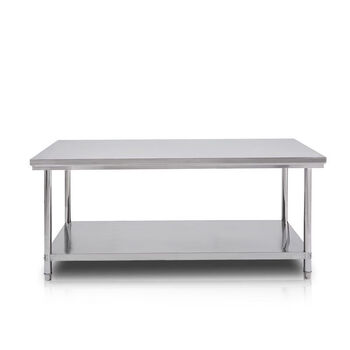 雅豪颖不锈钢桌子长方形 304加厚不锈钢工作台三层商用打荷台操作台面