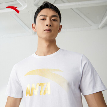 安踏短袖男运动t恤休闲上衣官网旗舰952227162 白色 s/男165