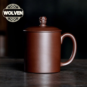 wolven宜兴紫砂杯男女士款名家纯手工古典中式茶杯水杯原矿泡茶办公杯