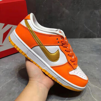 nike 耐克耐克nike du板鞋 白橙金勾色 sb dunk low 低帮休闲百搭运动