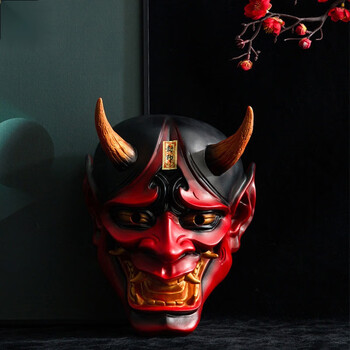 日式和风cosplay般若面具防摔树脂恐怖浮世绘挂件纹身店摆件收藏礼物