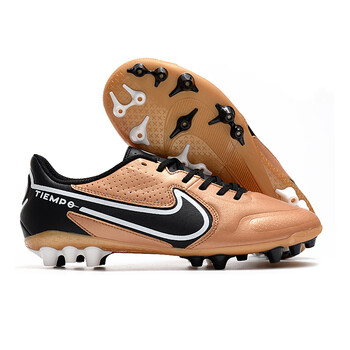 李宁传奇9代低帮足球鞋ag短钉tf碎钉tiempo legend 金黑ag 43