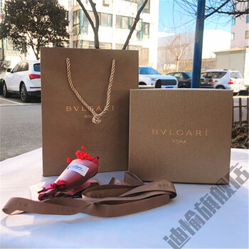 宝格丽包装盒专柜原版宝格丽香水纸袋礼品袋购物袋香水盒手提袋礼品盒