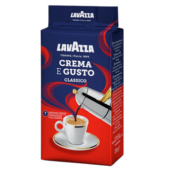拉瓦萨（LAVAZZA）意大利进口经典浓醇现磨黑咖啡粉黑咖啡低脂 经典咖啡粉250g