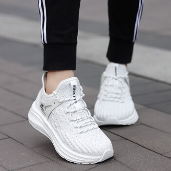 上海申花鞋太赫兹理疗鞋女健康鞋纳米能量养生旗舰 申花星光飞织白 8