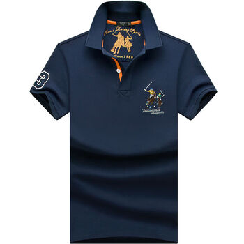 保罗骑士polo男装纯棉短袖保罗衫经典马标刺绣夏季新品商务高端男士