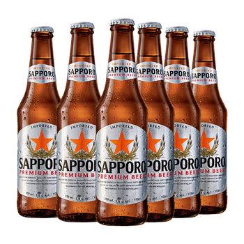 三宝乐(sapporo) 进口精酿黄啤酒 札幌啤酒 日式风味 6瓶装