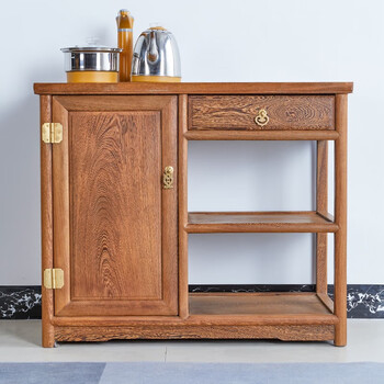 檀老板红木家具非洲鸡翅木(学名:非洲崖豆木)中式实木餐边柜茶水柜
