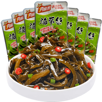 俏扁担海带丝开袋即食香辣海带丝麻辣爽口下饭海带零食整箱小包装  香