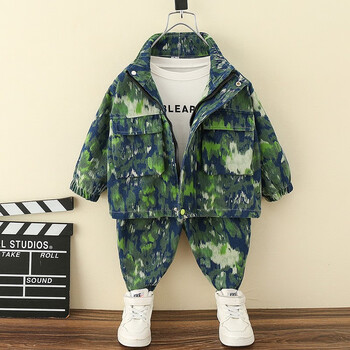 洛留云男童秋季牛仔套装23新款男孩秋款衣服男宝宝帅气儿童装休闲两件