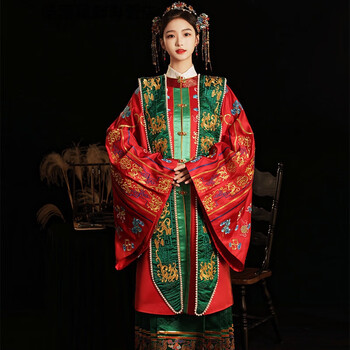 明制汉服明制汉服婚服结婚花嫁古装中式新娘婚嫁嫁衣嫁衣凤冠霞帔婚礼