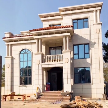 三层欧式别墅设计图豪华大气外观效果图纸新农村自建房屋设计图带露台