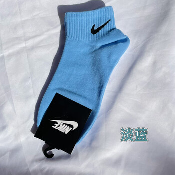 耐克nike孕妇对勾袜短袜ins彩虹勾勾袜夏季短筒袜情侣纯棉薄款运动吸