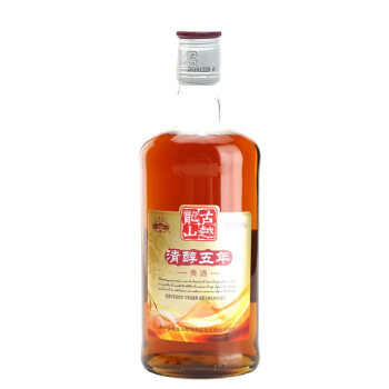 古越龙山 绍兴黄酒 花雕酒糯米酒 清醇五年 半甜型 500ml