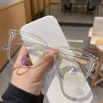 唯卓丽网红同款透明眼镜方框近视男女平光大圆脸防辐射显瘦蓝光眼睛