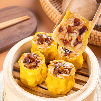 包道广式点心香菇干蒸烧麦300g 12只装广东早茶 速冻面点早餐