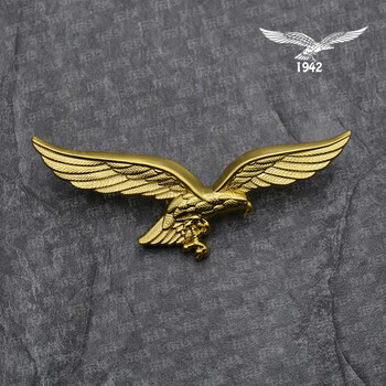 复古飞鹰勋章展翅胸章翱翔徽章 亮金色飞鹰和谐小盒【图片 价格 品牌 