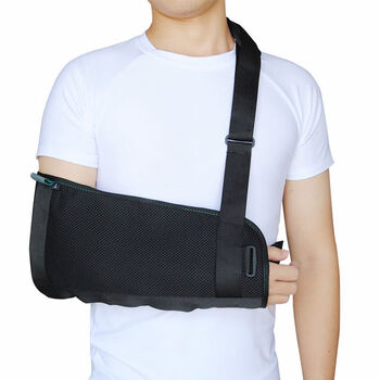 胳膊前臂吊带手臂护托三角巾儿童锁骨手腕上肢悬固定护 三维网面款