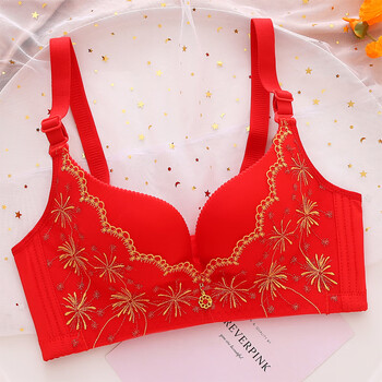 四排扣罩女式属虎年舒适聚扰纹胸衣奶罩款式五单件装上薄下厚80b36b