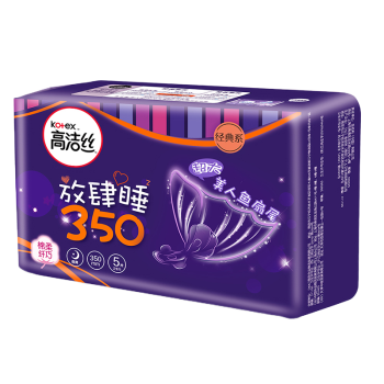 高洁丝Kotex 放肆睡花瓣扇尾350mm5片 夜用棉柔纤巧卫生巾