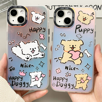 索森驰线条小狗情侣手机壳适用iphone15promax苹果14/13/11华为mate60