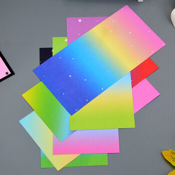彩虹渐变色手工折纸儿童彩色纸双面双色卡纸正方形叠千纸鹤材料纸 7.